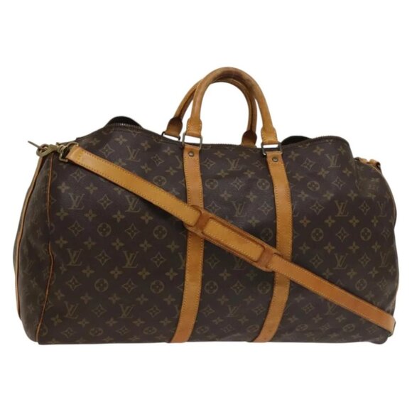 LOUIS VUITTON Monogram Keepall Bandouliere 55 Boston Bag - Picture 1 of 15